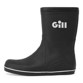 Gill Kurzer Cruising-Segelstiefel Schwarz Von Der Seite